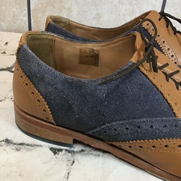 Samuel Wndsor Shoes Mens Size 12 Classic Wingtip Oxfords Lace Up Leather - Picture 8 of 14